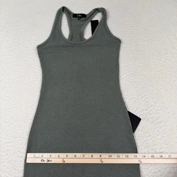 Lulus Ribbed Knit Maxi Dress Size XS Relaxed but Not Least Sleeveless Green NWT - Picture 7 of 9
